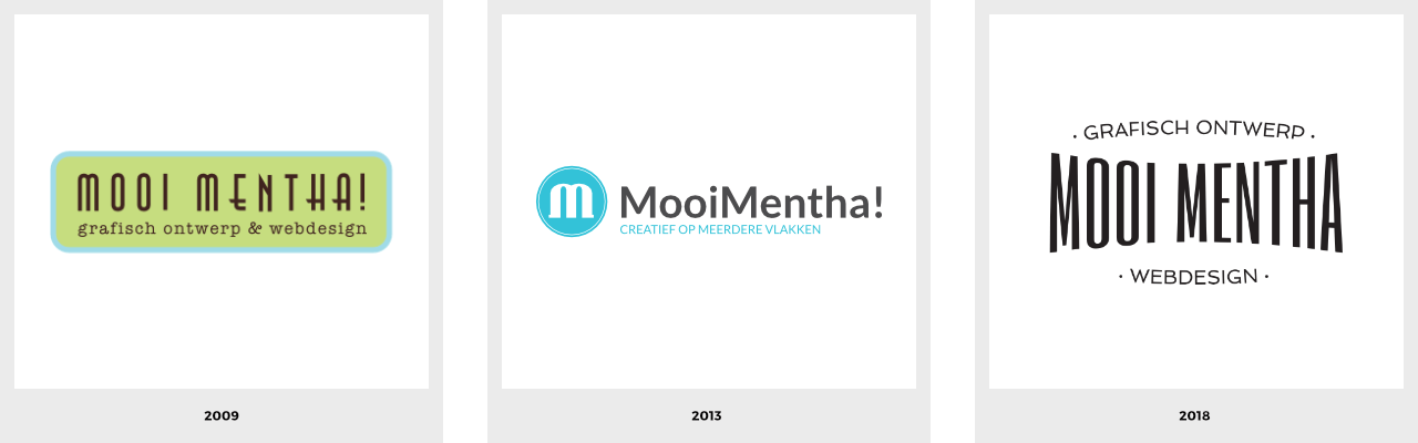 Evolutie logo MooiMentha